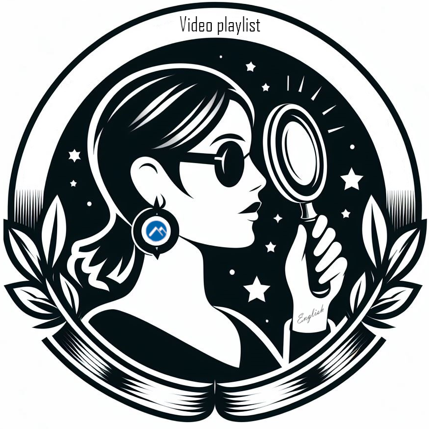 Logo for youtube-channel the senior librarian. Black on white background