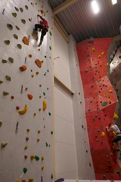 Ruzna at the climbing wall.