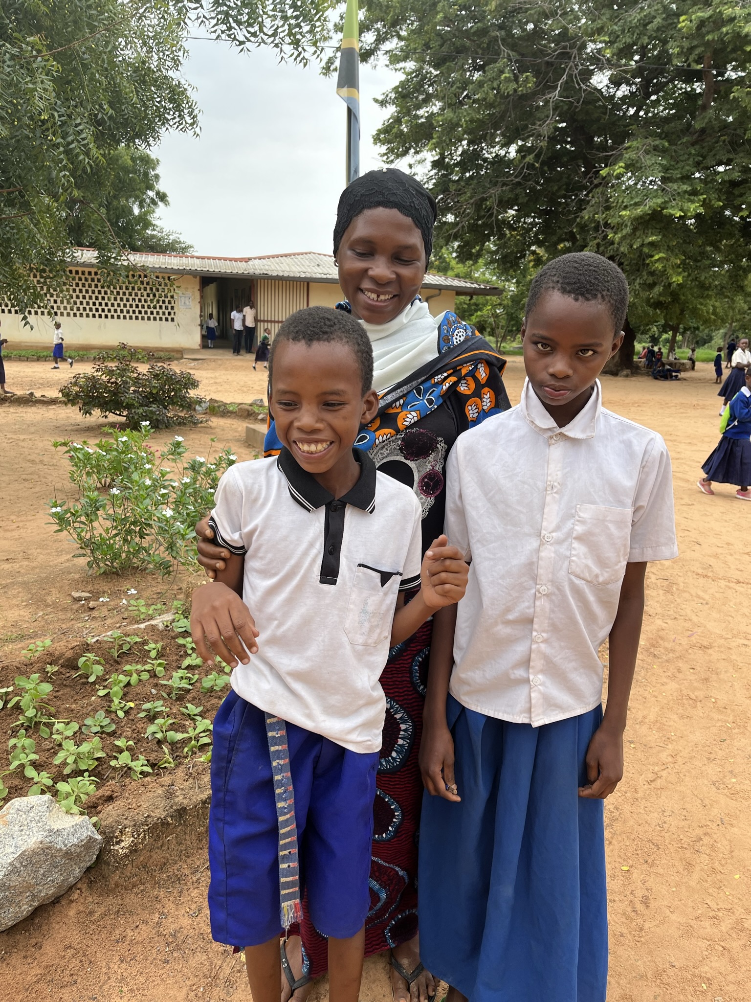 Mother with her two children