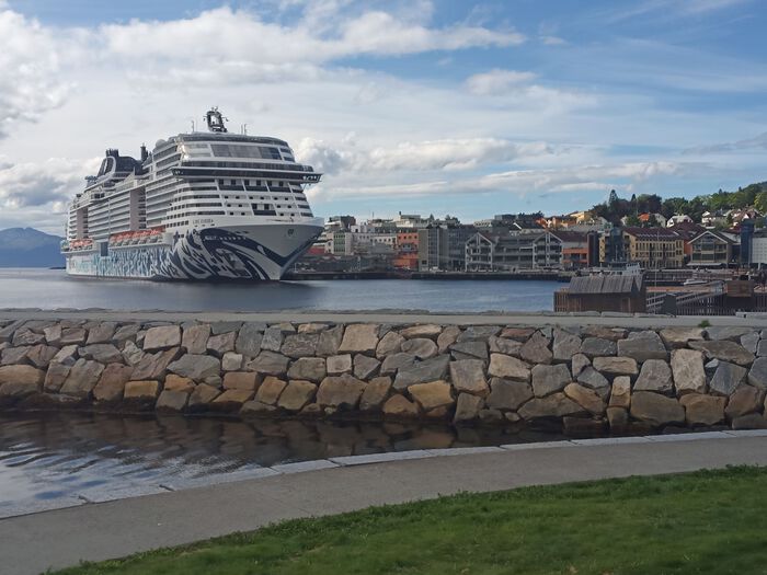 Cruise ship at port in Molde.