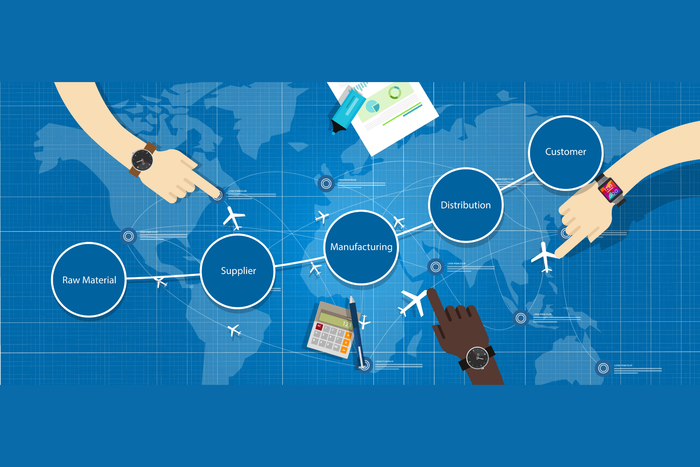 Illustration of supply chain management