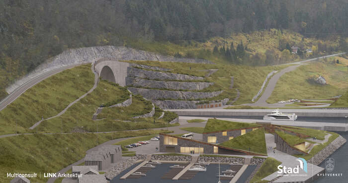 Illustrasjon viser Stad skipstunnel 