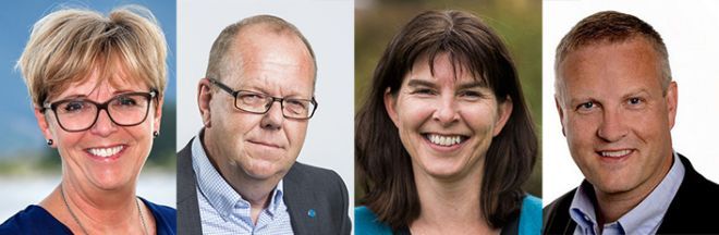 Bilde av de nye eksterne styremedlemmene ved Høgskolen i Molde