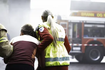 Når studentene ble reddet ut tok ambulansepersonell over