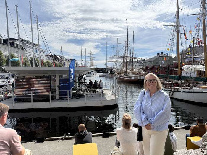 Rektor Elin Mordal på Arendalsuka. 