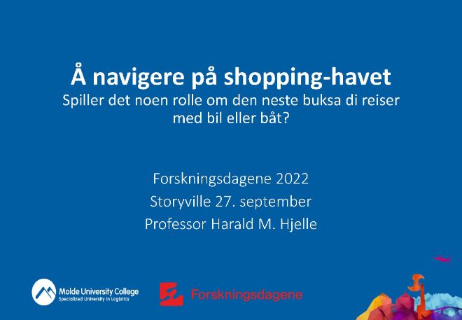 Plakat for eventet "Å navigere på shoppinghavet"