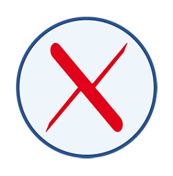 Et rødt kryss for å markere hvor en skal si i fra om skadelige, farlige, uetiske eller straffebare hendelser