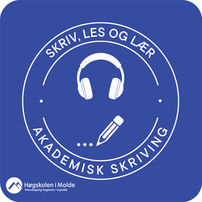 Logo for podkasten skriv, les og lær