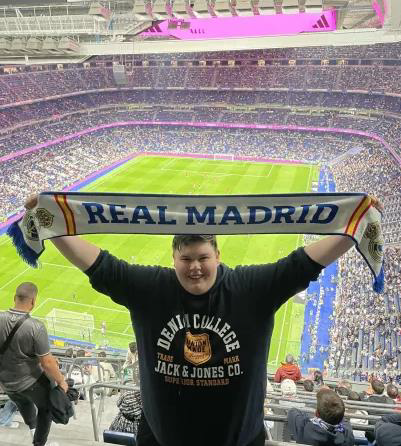 Her på Real Madrid kamp. 