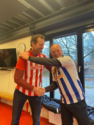Kontaktlærerne til Sport Commerce studentene. (Foto: Benjamin Bækkelund Hope 2023).