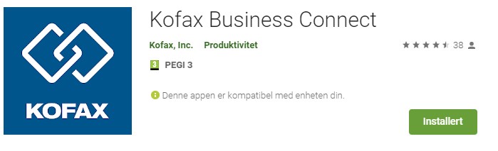 Illustrasjonsbilde av appen Kofax Business Connect